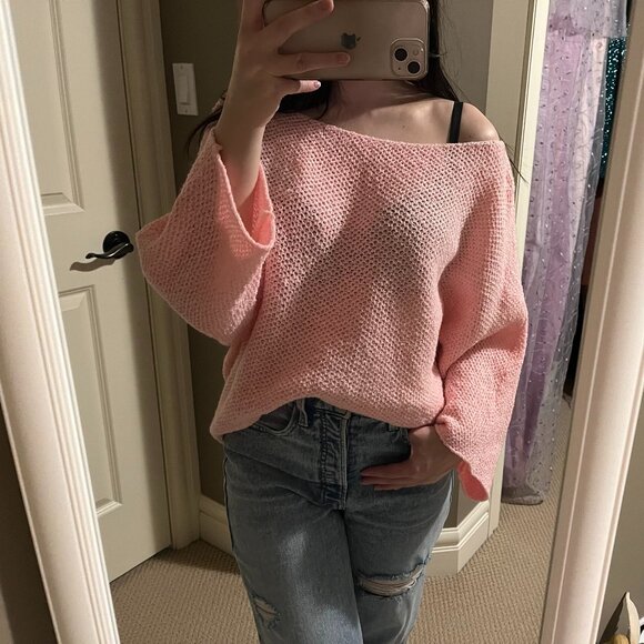 Zara Pink Knit Sweater Size M - Picture 3 of 3